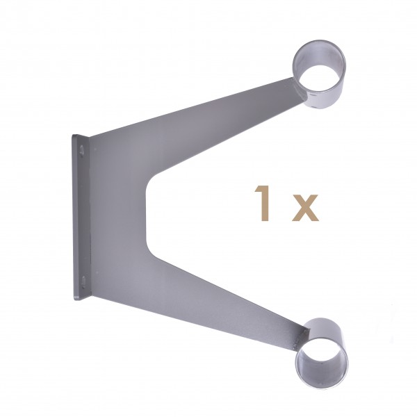 Ballettstangenhalter, für zwei Ballettstangen übereinander in GRAU