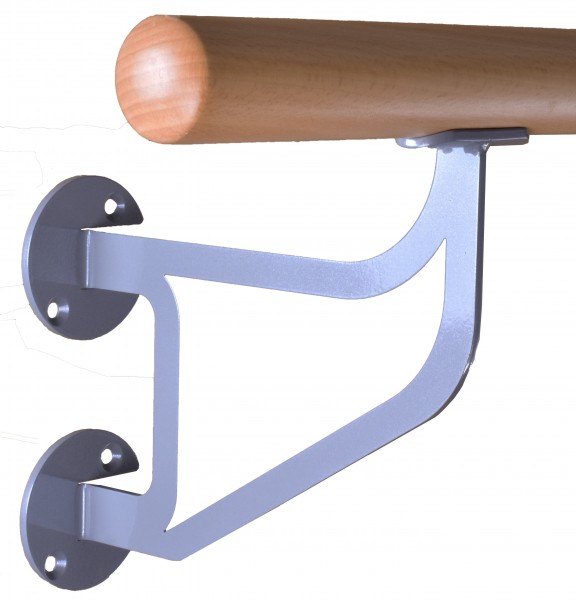 Ballettstangenhalter, Stahl, silbergrau, ca.200mm Wandabstand